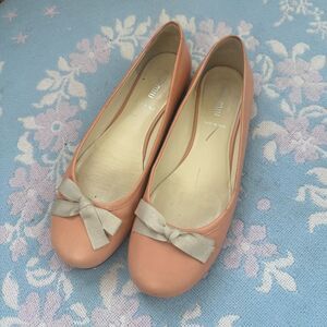 *Miu Miu* 37.5 Blush Peach-Pink Ballet Flats Leather Loafers